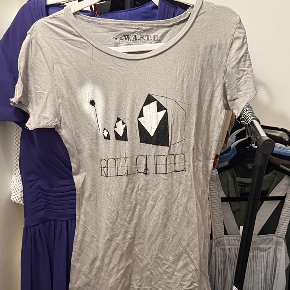 Radiohead Gray Graphic Women's Top - Picture 1 of 5